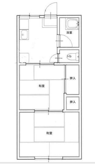 扇ハイツ(2K/2階)の間取り写真