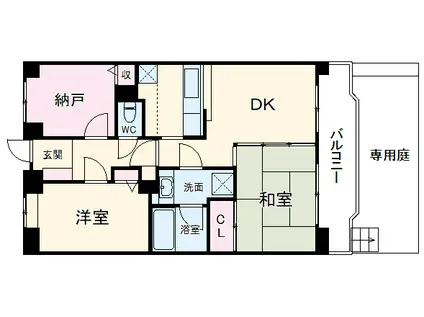 LEO拾八番館(2SDK/1階)の間取り写真