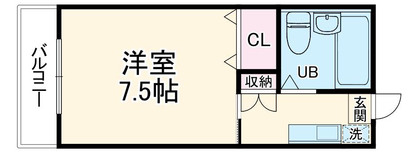 コーポヤチヨⅠ(1K/1階)の間取り写真
