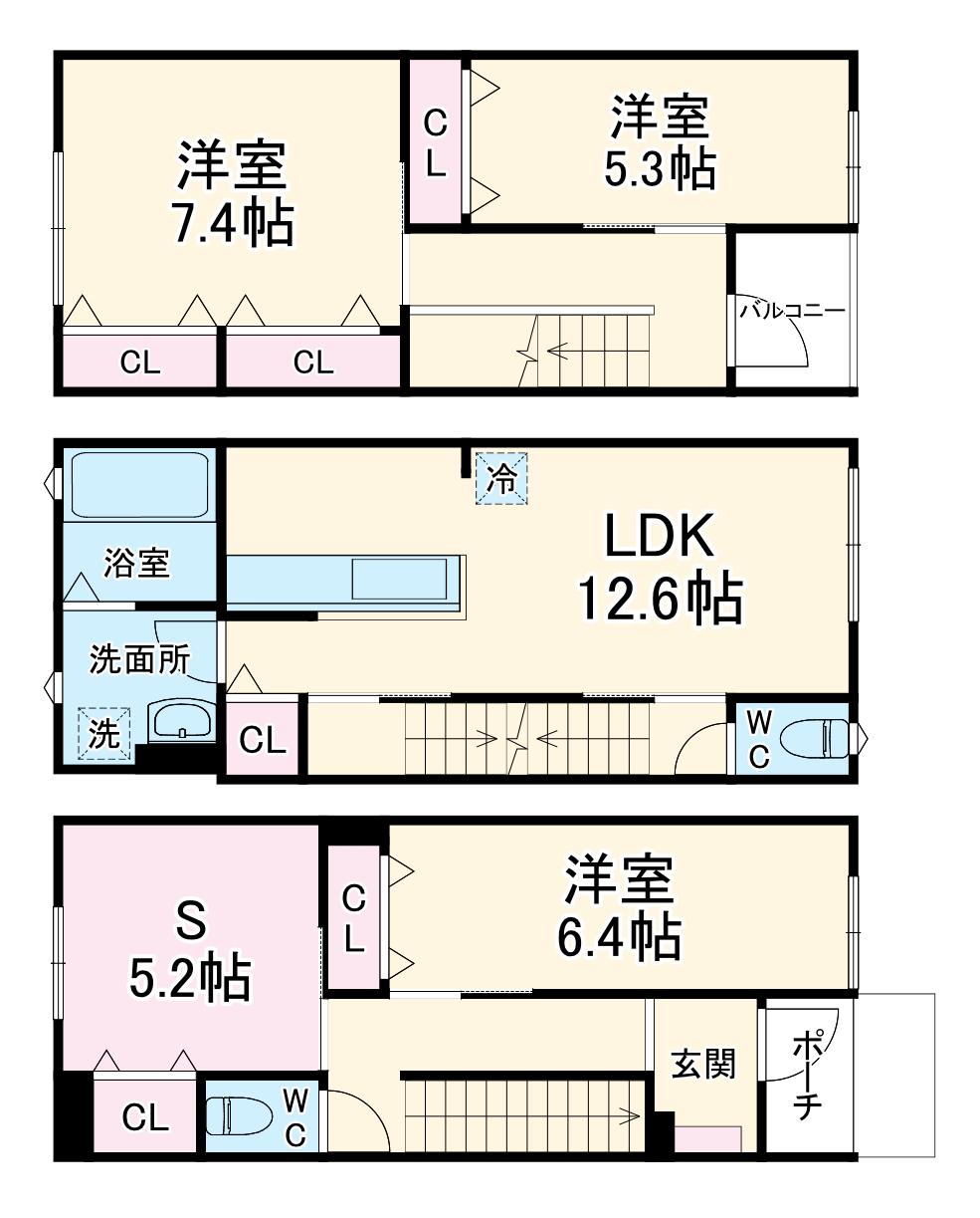 くぅガーデン(3SLDK)の間取り写真