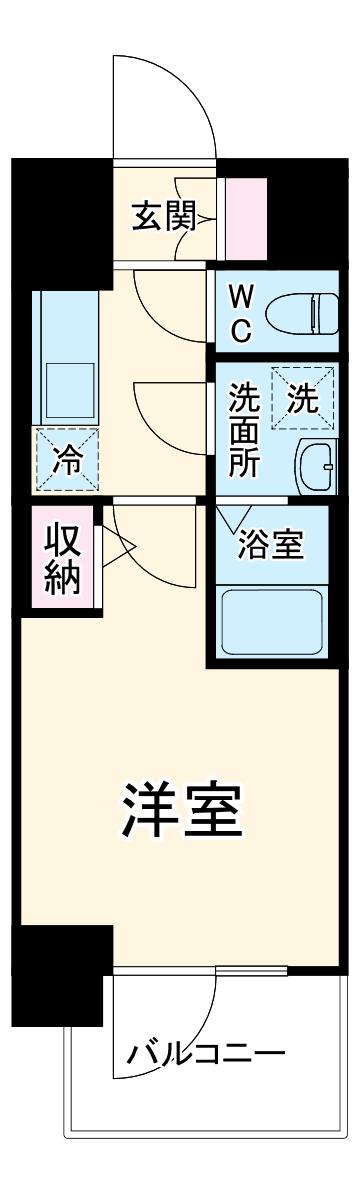 CREST TAPP 庄内(1K/9階)の間取り写真