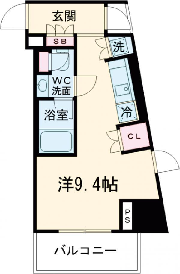 パークアクシス新板橋ウエスト(ワンルーム/7階)の間取り写真