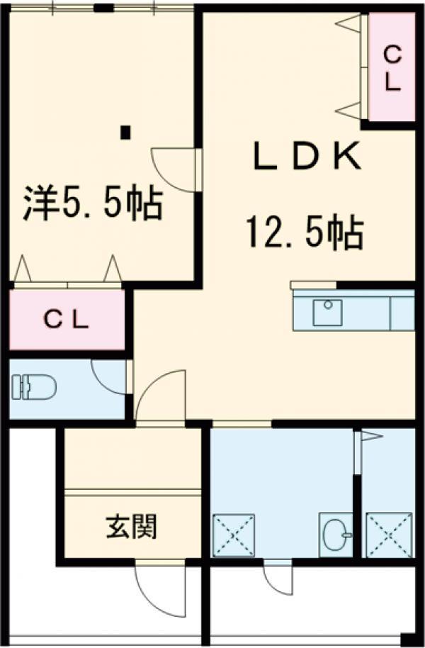 嵯峨野開町貸家(1LDK)の間取り写真