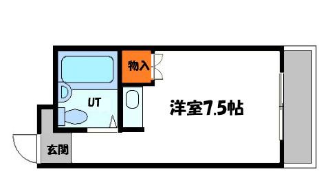 フルグランテ日向(ワンルーム/2階)の間取り写真