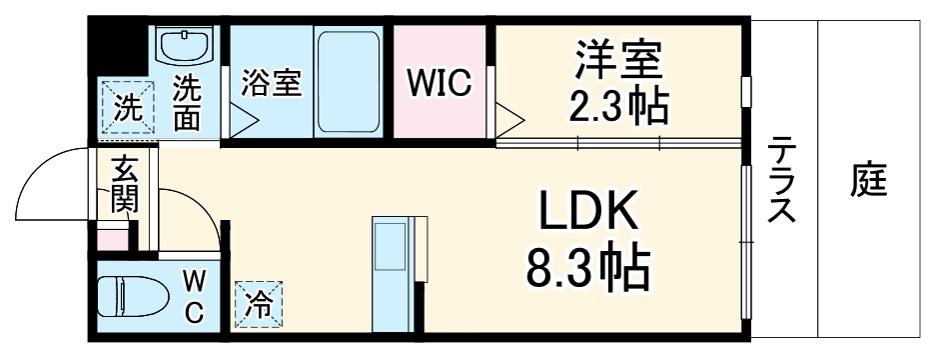 リアコート千里丘1ノース(1LDK/3階)の間取り写真