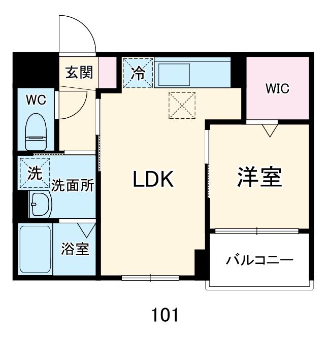 TRES美麗(1LDK/1階)の間取り写真