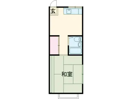 柏ハイツ(1DK/2階)の間取り写真