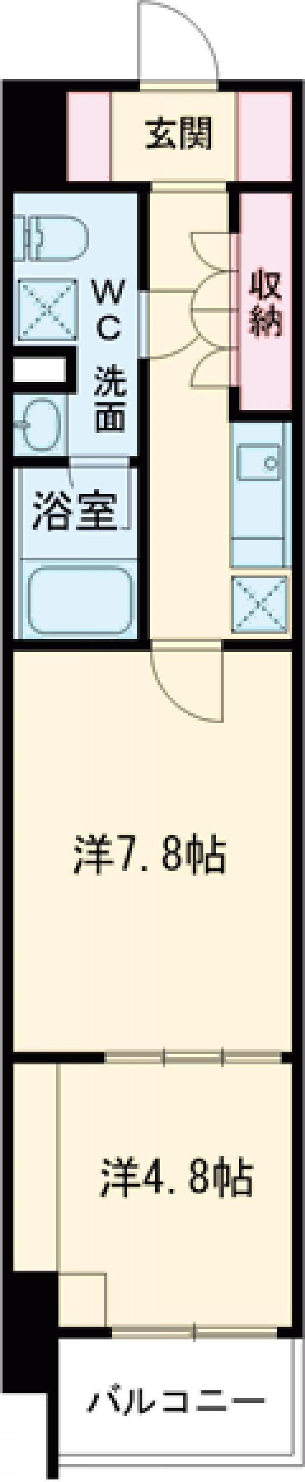 WEAVE BASE -ITABASHI HONCHO 板橋本町(1LDK/4階)の間取り写真
