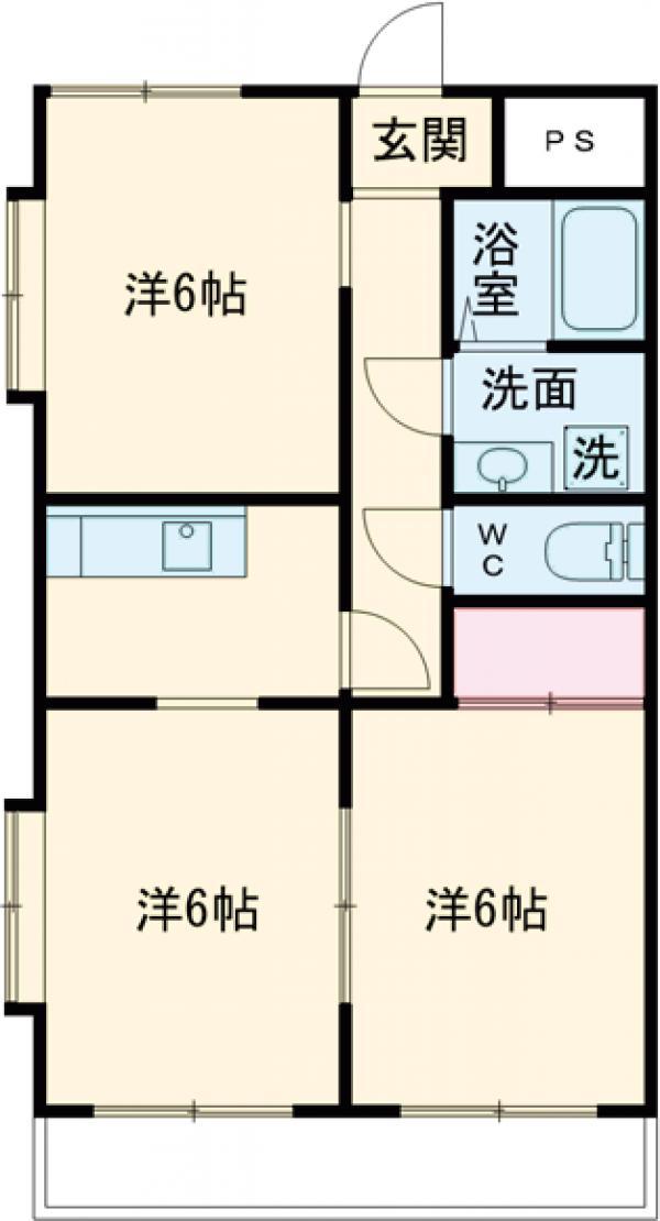 GFT宮子(2DK/2階)の間取り写真