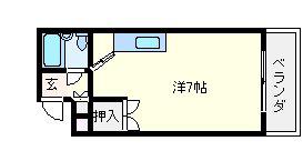 レストサンピアー(1K/4階)の間取り写真