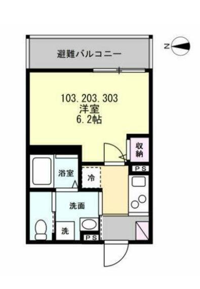 ベイルームアドバンス橋本ウエスト(1K/2階)の間取り写真