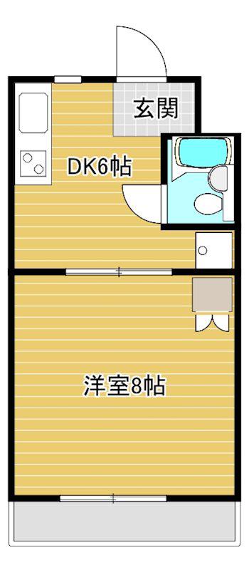 セントラルOGASA(1DK/3階)の間取り写真