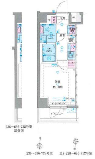 GENOVIAお花茶屋ⅡSKYGARDEN(1K/4階)の間取り写真