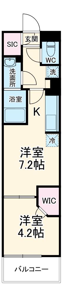リブリ・北戸田(1DK/1階)の間取り写真