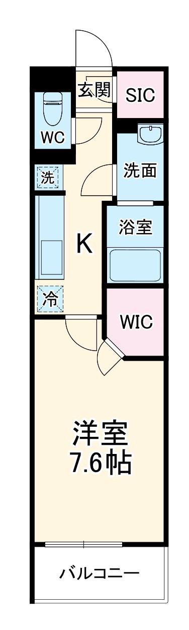 リブリ・北戸田(1K/2階)の間取り写真