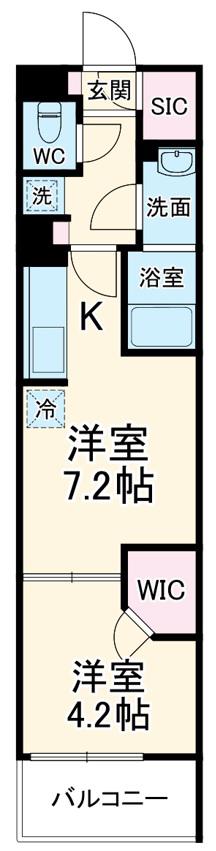 リブリ・北戸田(1DK/3階)の間取り写真