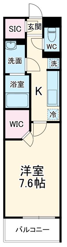 リブリ・北戸田(1K/3階)の間取り写真