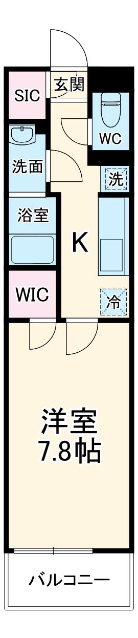 リブリ・北戸田(1K/3階)の間取り写真