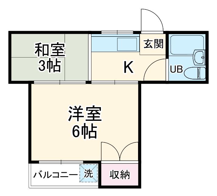 ドルチェ(2K/2階)の間取り写真
