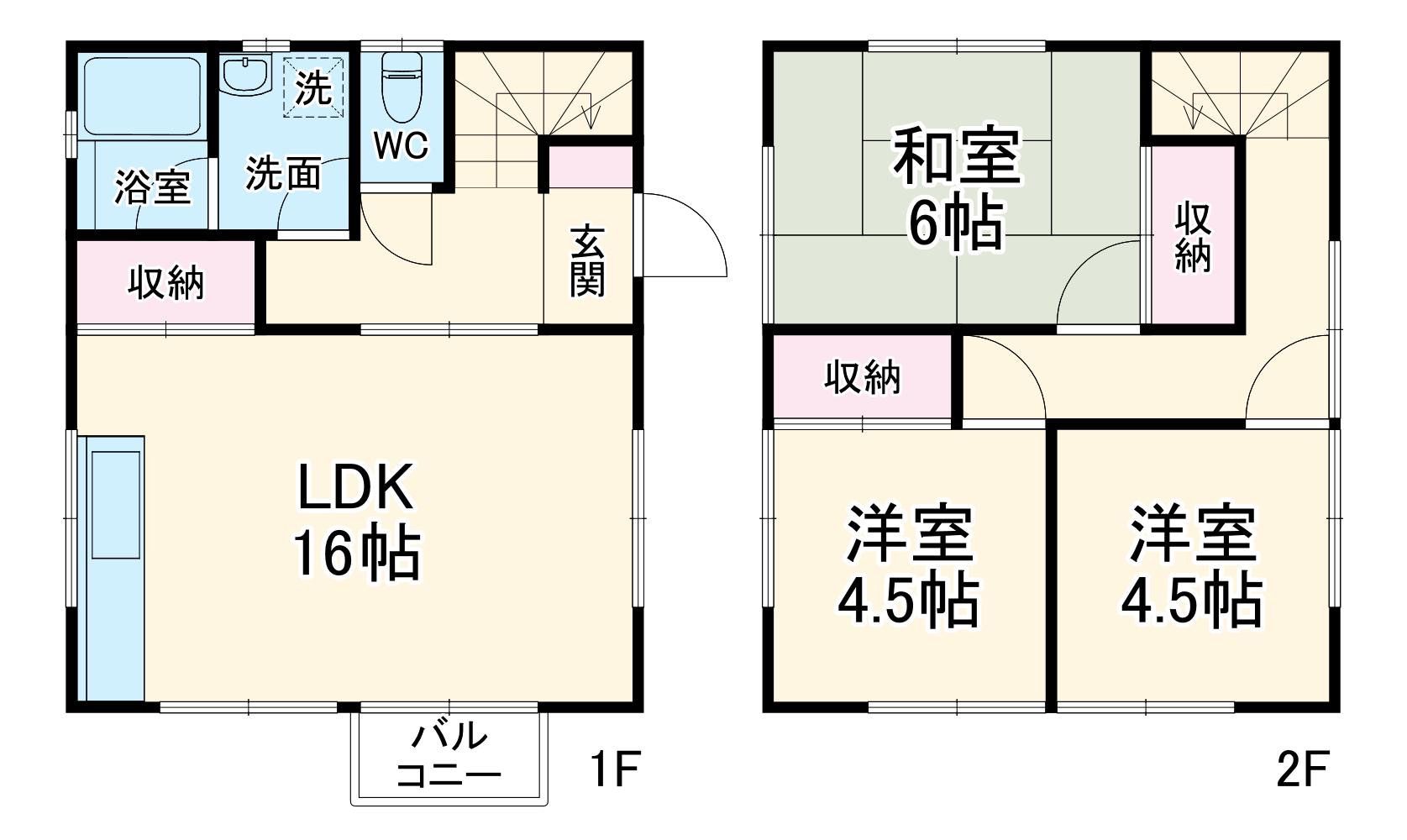京浜急行電鉄本線 県立大学駅 徒歩9分 2階建 築31年(3LDK)の間取り写真
