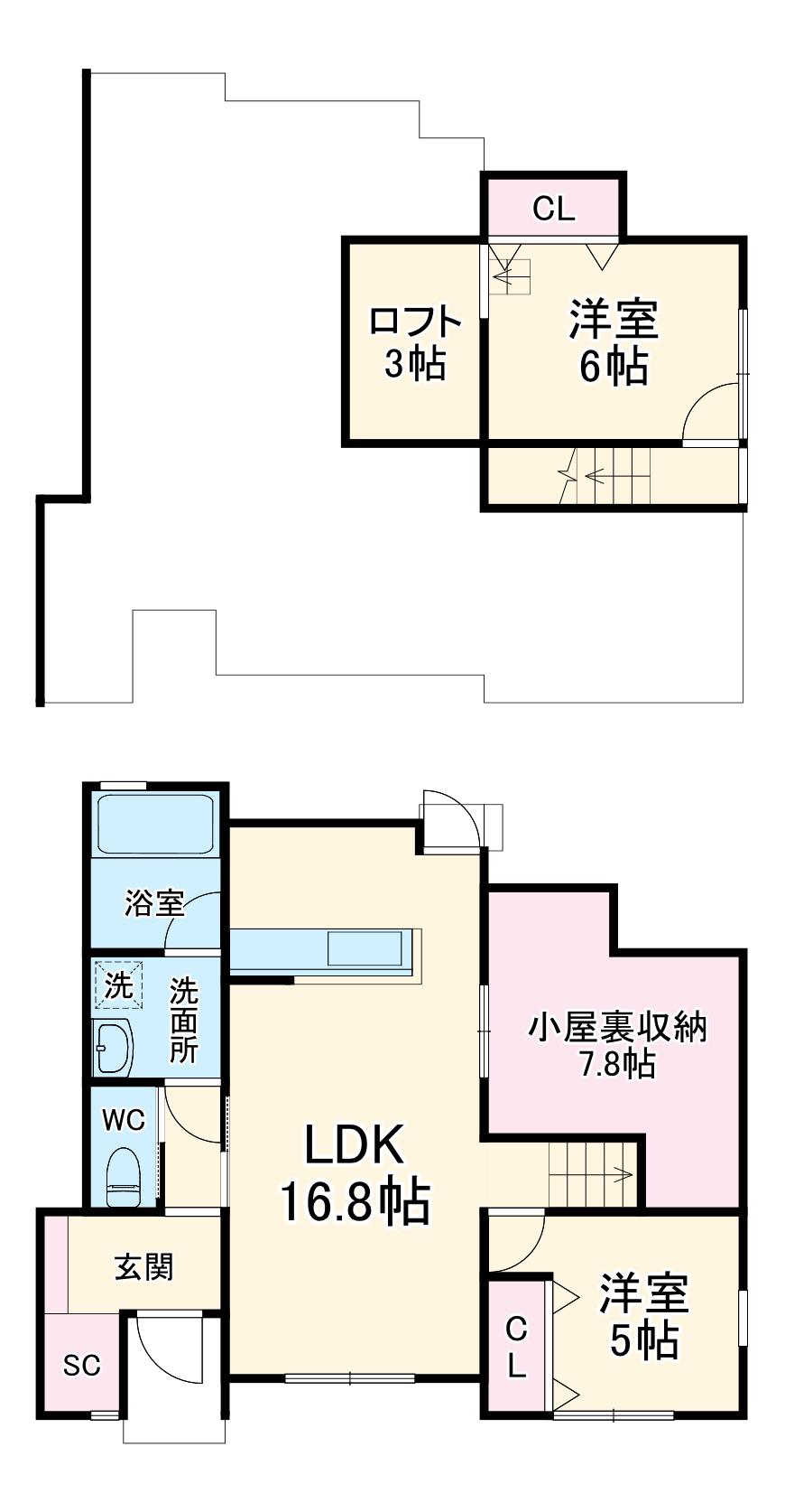 サンバレー上大岡ノイン　Ｎｏｒｔｈ(2SLDK)の間取り写真