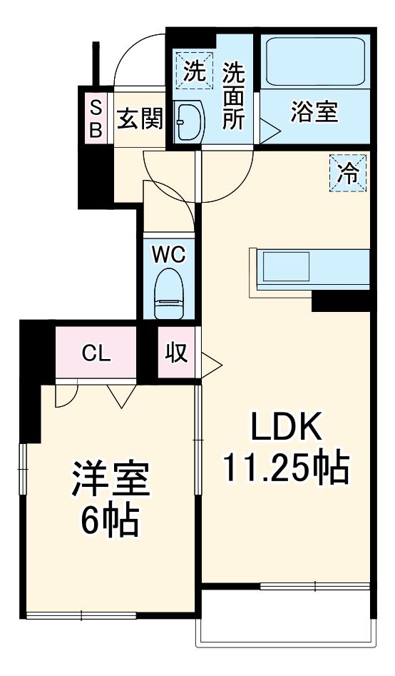 K.I.PLACE(1LDK/1階)の間取り写真