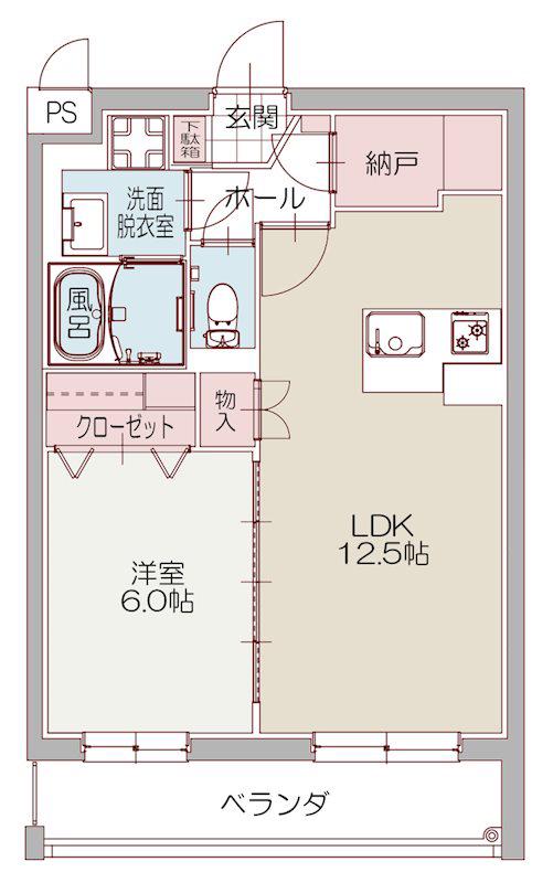 S.COURT 沼津駅北(1LDK/3階)の間取り写真