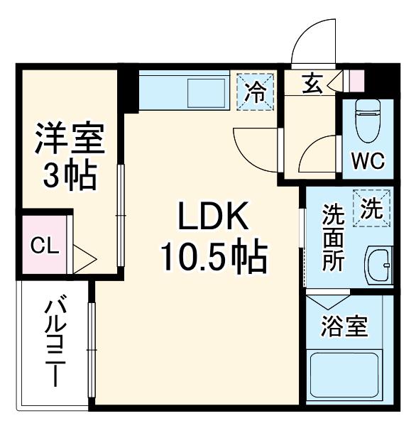 JACK ATSUTAKOSHINⅣ(1LDK/1階)の間取り写真