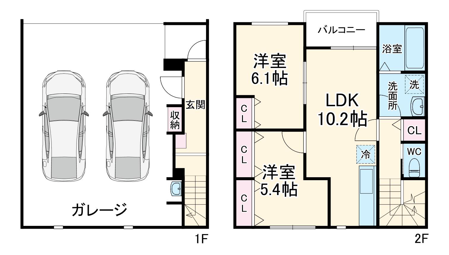 Ｍｏｔｏ　Ｇａｒａｇｅ(2LDK)の間取り写真