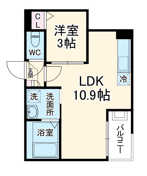 JACK ATSUTAKOSHINⅢ(1LDK/1階)の間取り写真