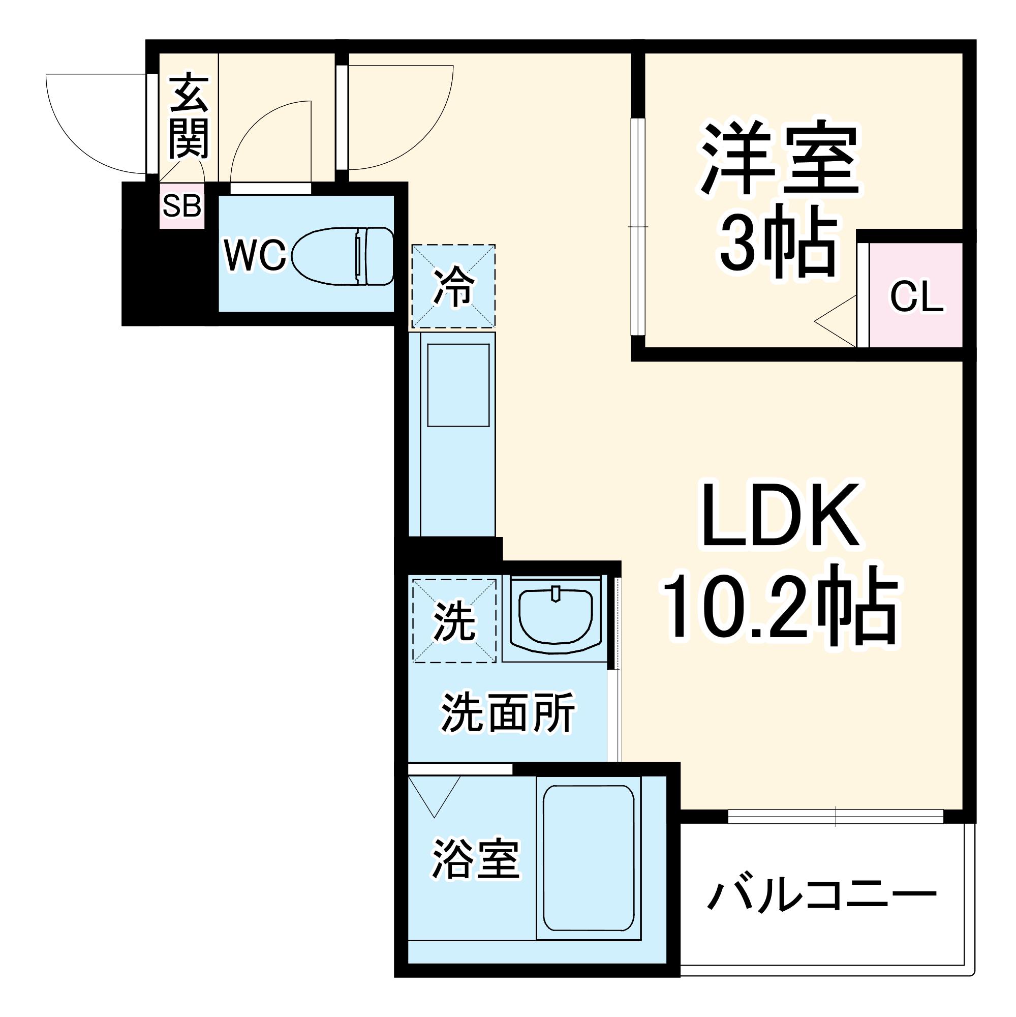 JACK ATSUTAKOSHINⅢ(1LDK/1階)の間取り写真