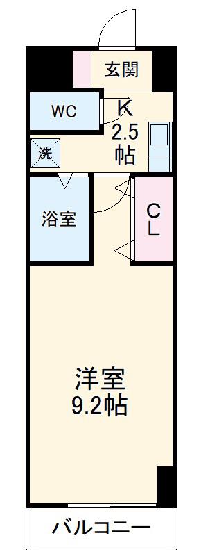 A・CITY三河安城東町(1K/8階)の間取り写真