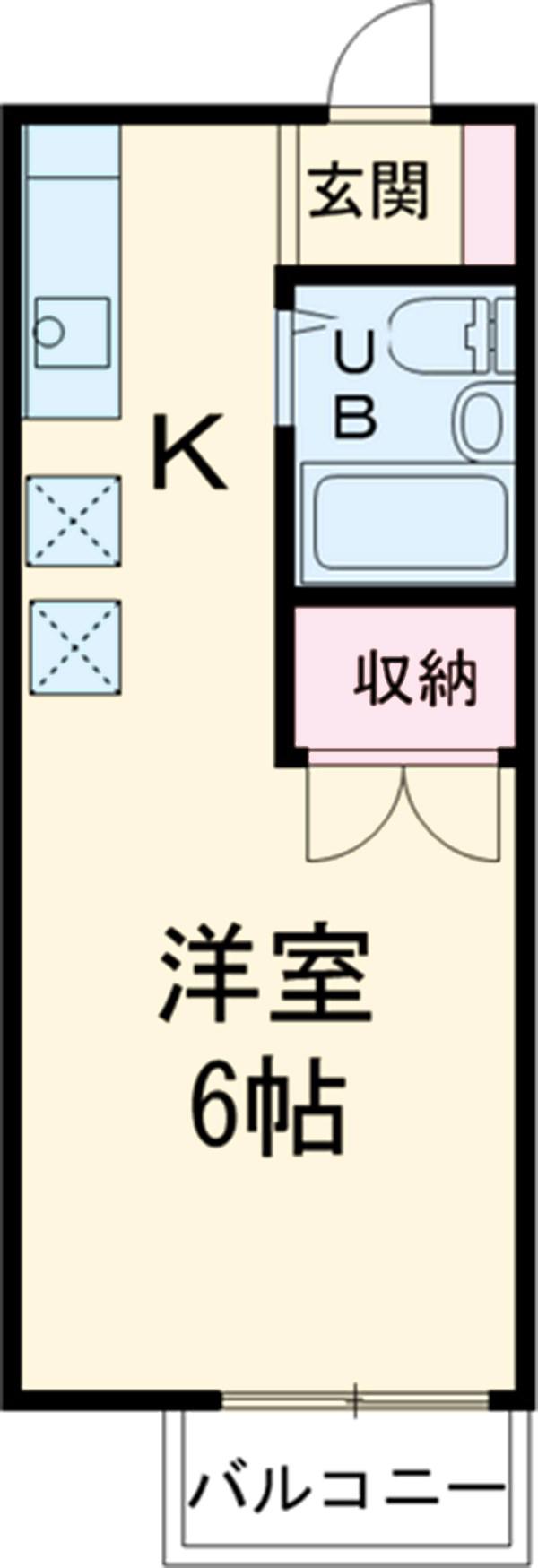 YSヴィラ(ワンルーム/1階)の間取り写真
