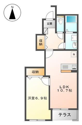 タンドル(1LDK/1階)の間取り写真