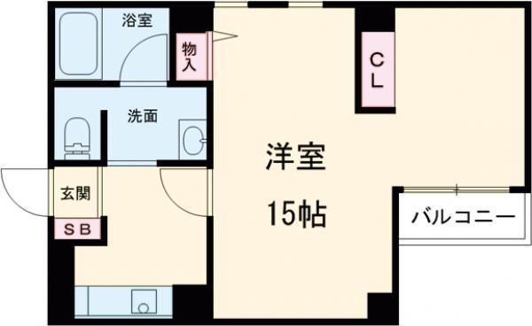 TAMONZ(ワンルーム/8階)の間取り写真