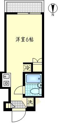 TOP門沢橋(ワンルーム/1階)の間取り写真