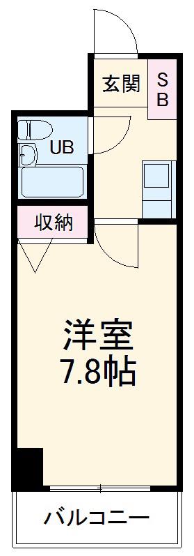 コスモ横浜大通公園(1K/3階)の間取り写真