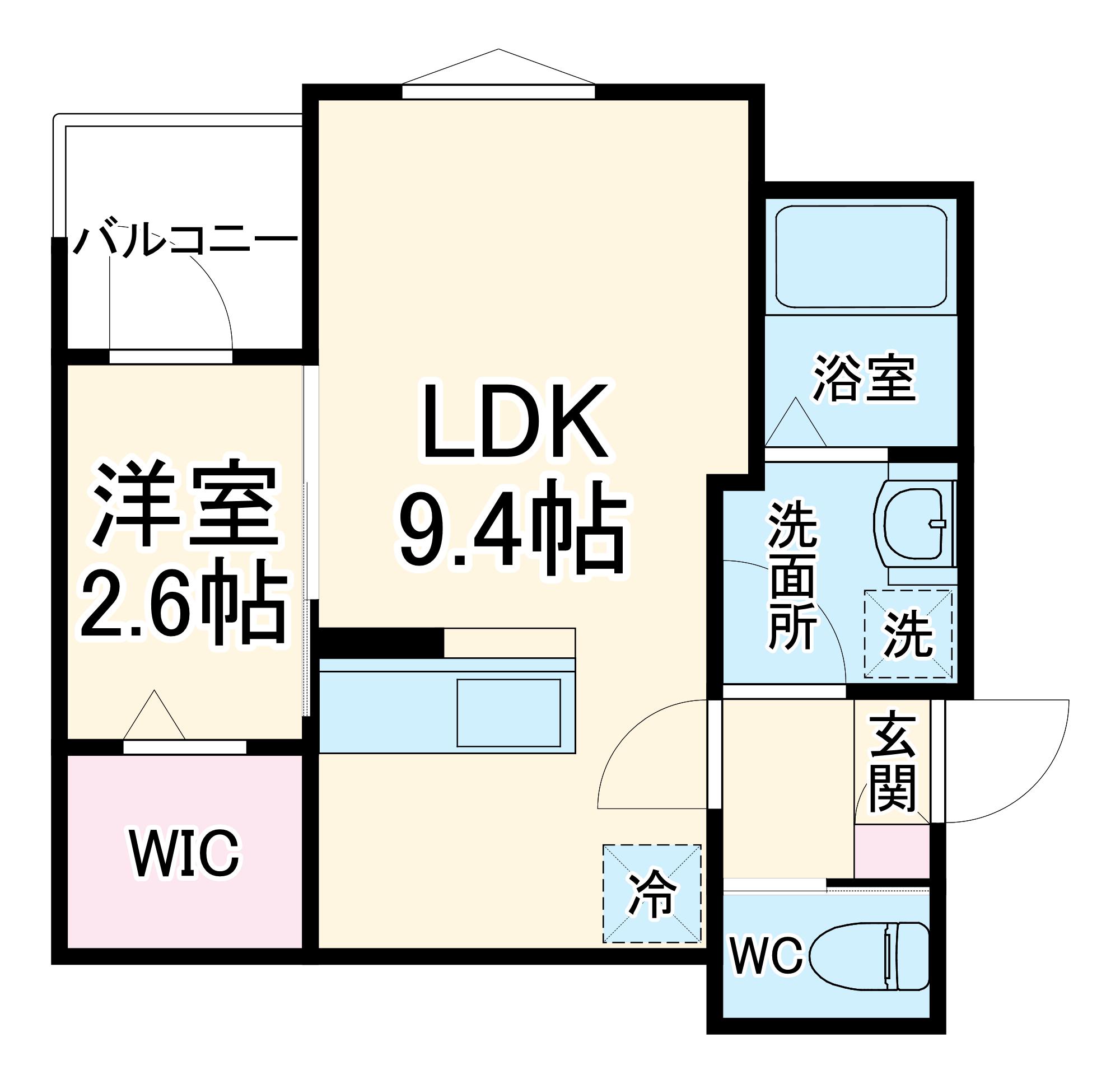 KEIAI RESIDENCE 大和田5(1LDK/3階)の間取り写真