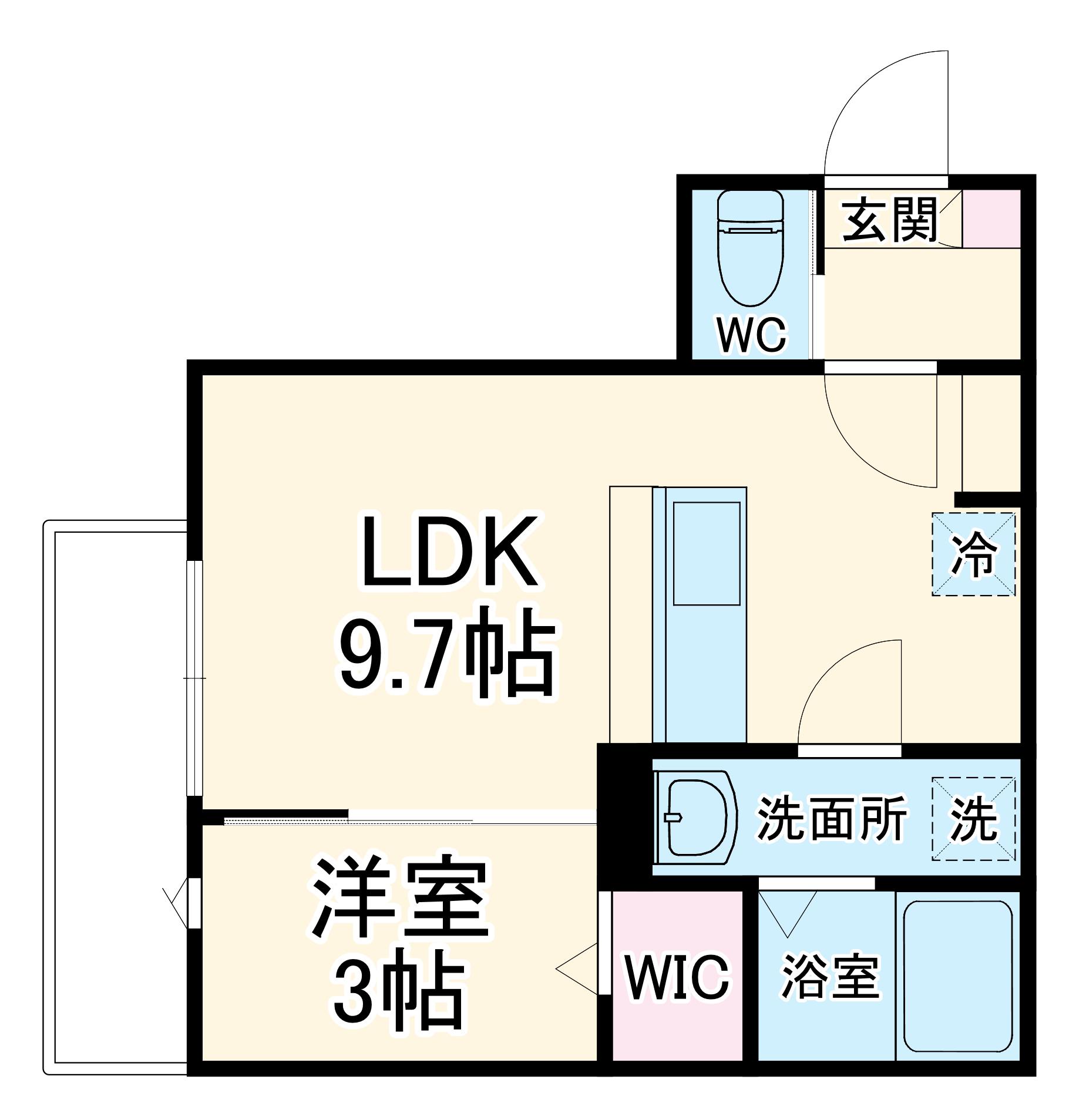 KEIAI RESIDENCE 大和田5(1LDK/3階)の間取り写真