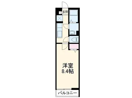 リブリコウゲン大和(1K/1階)の間取り写真