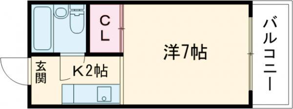 VERVEKYOTO(1K/1階)の間取り写真