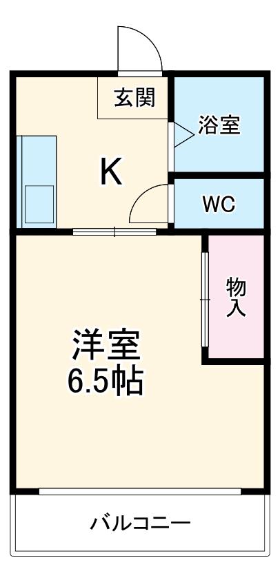 コーポ井村A(1K/3階)の間取り写真
