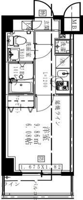 GENOVIA西川口Ⅴ(1K/5階)の間取り写真