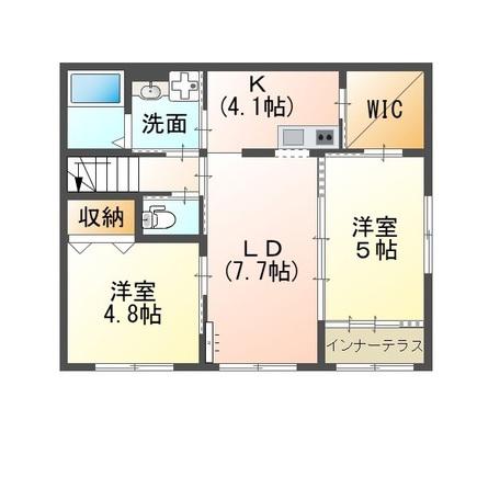 オリーヴァ OLIVA(2LDK/2階)の間取り写真