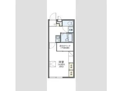 レオパレス寺東第2(1K/2階)の間取り写真