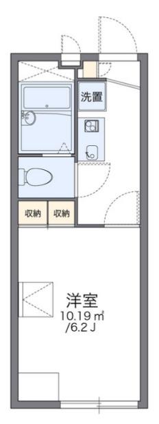 レオパレス舟倉(1K/2階)の間取り写真