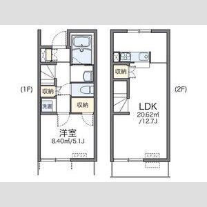 レオネクストたからA(1LDK/1階)の間取り写真