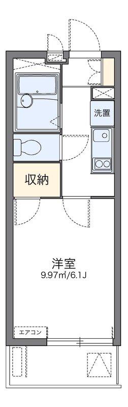 レオパレスASABAⅡ(1K/1階)の間取り写真
