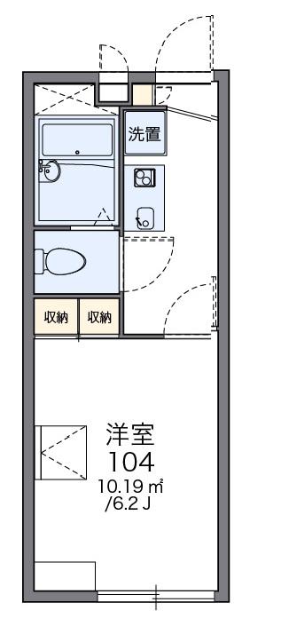 レオパレスエポカ2(1K/1階)の間取り写真