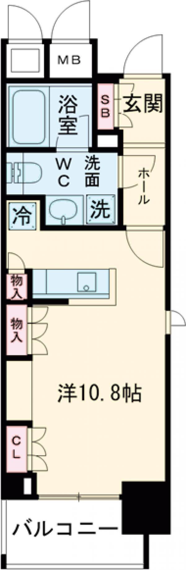 コンフォリア北参道(ワンルーム/11階)の間取り写真